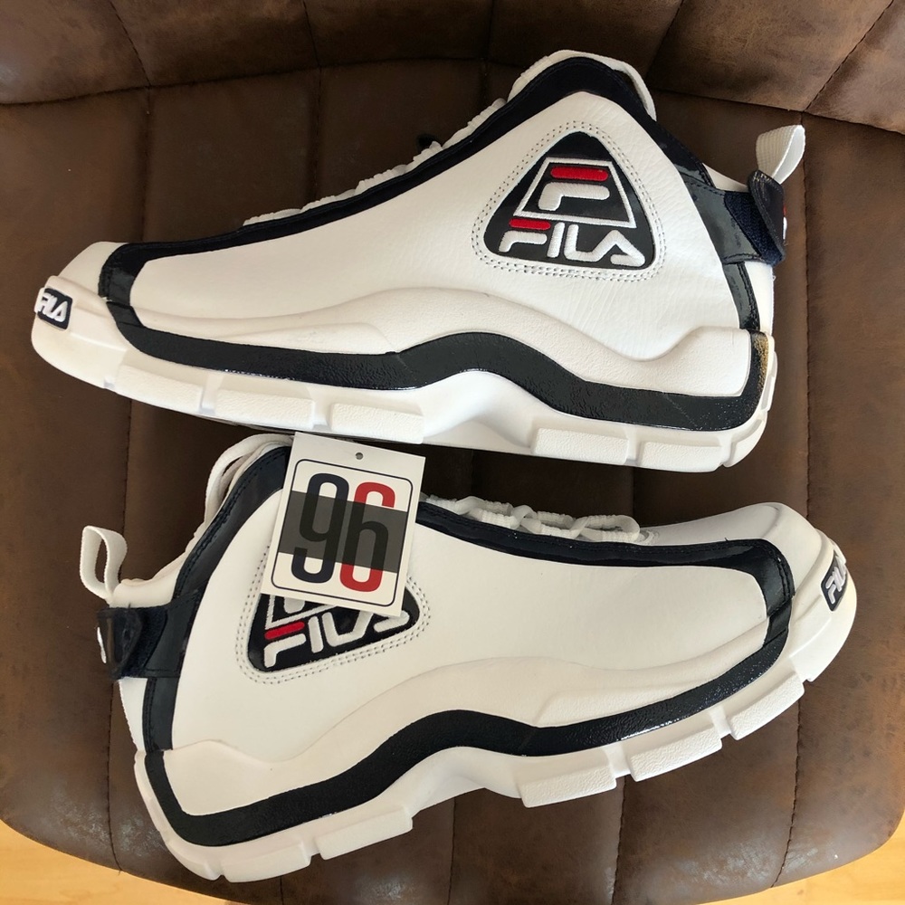 Fila 96 grant hill men’s size 10 white blue